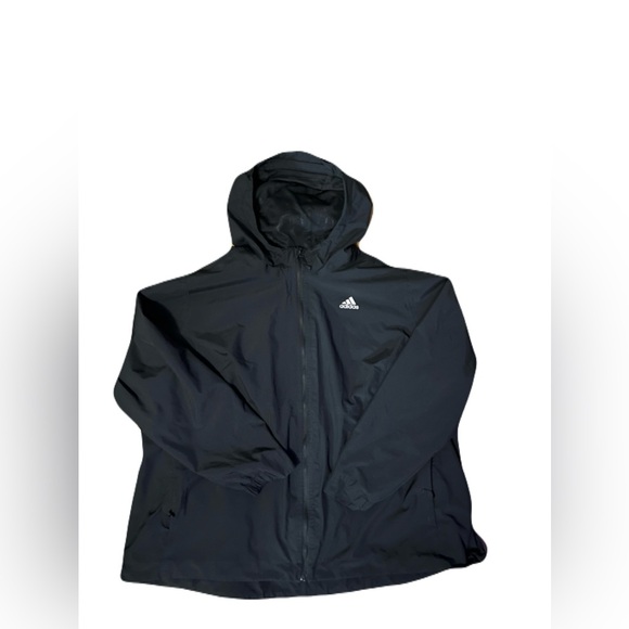 Adidas Women's 3-Stripes Waterproof Rain Jacket Size 3X - Picture 9 of 10